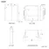 Selma Battery Operated Matt Black Illuminated LED Mirror Cabinet 700x600mm