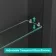 Selma Battery Operated Matt Black Illuminated LED Mirror Cabinet 700x800mm