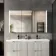 Selma Battery Operated Matt Black Illuminated LED Mirror Cabinet 700x1200mm