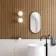 Essence Black Framed Oval Bathroom Mirror 800x400mm