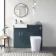 Harper Navy Blue Back To Wall Toilet Unit 500mm