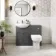 Capri Slate Grey Back To Wall Toilet Unit 500mm