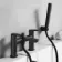 Anker Matt Black Basin & Shower Bath Mixer Tap Set