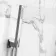 Galway Premium Ceiling Chrome Square Thermostatic Bath Filler Shower Set - 300mm Head & Hand Shower