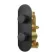 Ballina Premium Ceiling Matt Black Round Thermostatic Shower Set - 300mm Head