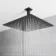 Galway Premium Ceiling Matt Black Square Thermostatic Shower Set - 400mm Head