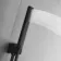 Galway Premium Ceiling Matt Black Square Thermostatic Shower Set - 400mm Head & Hand Shower
