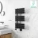 Seville Electric Matt Black Designer Flat Panel Heated Towel Rail 800x450mm