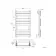 Santorini Electric Chrome Flat Panel Heated Towel Rail 800x450mm