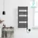 Santorini Electric Anthracite Flat Panel Heated Towel Rail 1000x450mm