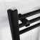 Barcelona Electric Matt Black Straight Heated Towel Rail 800x600mm