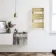 Santorini Electric Brushed Brass Flat Panel Heated Towel Rail 800x450mm