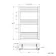 Barcelona Electric Inky Blue Straight Heated Towel Rail 800x500mm