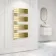 Seville Electric Brushed Brass Designer Flat Panel Heated Towel Rail 1200x600mm