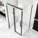 Stockholm Matt Black Easy Clean 8mm Frameless Sliding Shower Enclosure 1100x800mm