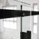 Stockholm Matt Black Easy Clean 8mm Frameless Sliding Shower Enclosure 1100x800mm