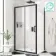 Hamburg Matt Black Easy Clean 8mm Sliding Shower Enclosure 1100x800mm - Easy Fix