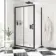 Hamburg Matt Black Easy Clean 8mm Sliding Shower Enclosure 1100x800mm - Easy Fix