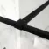 Munich Matt Black Grid 8mm Wet Room Shower Glass 1400mm & 250mm Return Panel
