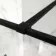 Munich Matt Black Grid 8mm Wet Room Shower Glass 1400mm & 250mm Return Panel