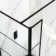 Munich Matt Black Grid 8mm Wet Room Shower Glass 700mm & 250mm Pivotal Return Panel