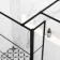 Munich Matt Black Grid 8mm Walk In Shower Enclosure 900mm & 900mm Glass with Pivotal Return Panel