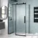 Oslo Matt Black Premium Easy Clean 8mm Sliding Shower Enclosure 1200x800mm