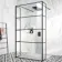 Munich Matt Black Grid 8mm Walk Through Wet Room Shower Glass Panel 1200mm & 250mm Return Panel