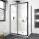 London Matt Black 6mm Sliding Shower Enclosure 1200x760mm