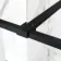 Munich Matt Black Framed 8mm Wet Room Shower Glass 1000mm & 250mm Pivotal Return Panel