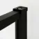 Munich Matt Black Framed 8mm Wet Room Shower Glass 1000mm & 250mm Pivotal Return Panel