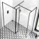 Munich Matt Black Framed 8mm Walk In Shower Enclosure 1000mm & 700mm Glass with Pivotal Return Panel