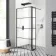 Munich Matt Black Grid 8mm Wet Room Shower Glass 1100mm & 250mm Pivotal Return Panel