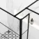 Munich Matt Black Grid 8mm Walk In Shower Enclosure 1100mm & 700mm Glass with Pivotal Return Panel