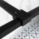 Munich Matt Black Grid 8mm Walk Through Wet Room Shower Glass Panel 1100mm