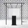 Munich Matt Black Grid 8mm Walk Through Wet Room Shower Glass Panel 1100mm