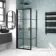 London Matt Black Grid 6mm Bifold Shower Enclosure 800x800mm