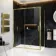 Hamburg Brushed Brass Easy Clean 8mm Sliding Shower Enclosure 1400x800mm - Easy Fix