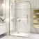 Helsinki Brushed Brass Premium Easy Clean 8mm Hinged Shower Enclosure 1200x900mm