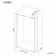 Munich Matt Black Framed 8mm Wet Room Shower Glass 1400mm & 250mm Return Panel