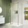 Munich Brushed Brass Framed 8mm Walk In Shower Enclosure 700mm & 700mm Glass with Return Panel