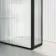 Munich Fluted Effect Matt Black Framed 8mm Wet Room Shower Glass 700mm & 250mm Pivotal Return Panel