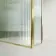 Munich Fluted Effect Brushed Brass 8mm Wet Room Shower Glass 800mm & 250mm Pivotal Return Panel