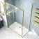 London Brushed Brass 6mm Sliding Shower Enclosure 1200x700mm