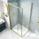 London Brushed Brass 6mm Bifold Shower Enclosure 900x700mm