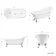 Highbury 1700mm Roll Top Slipper Bath - Chrome Claw Feet