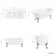 Harrow 1700mm Back To Wall Roll Top Bath - Chrome Claw Feet