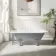 Abingdon 1500mm Dove Grey Single Ended Roll Top Bath - Grey Ball Feet