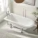 Abingdon 1700mm Single Ended Roll Top Bath - Chrome Feet
