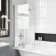 Abingdon 1500 Roll Top Shower Bath - White Ball Feet & 6mm Easy Clean Screen
